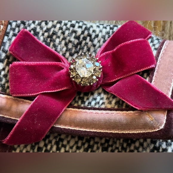 Vintage COACH Tweed, Leatherr & Velvet Shoulder Bag - Picture 6 of 7